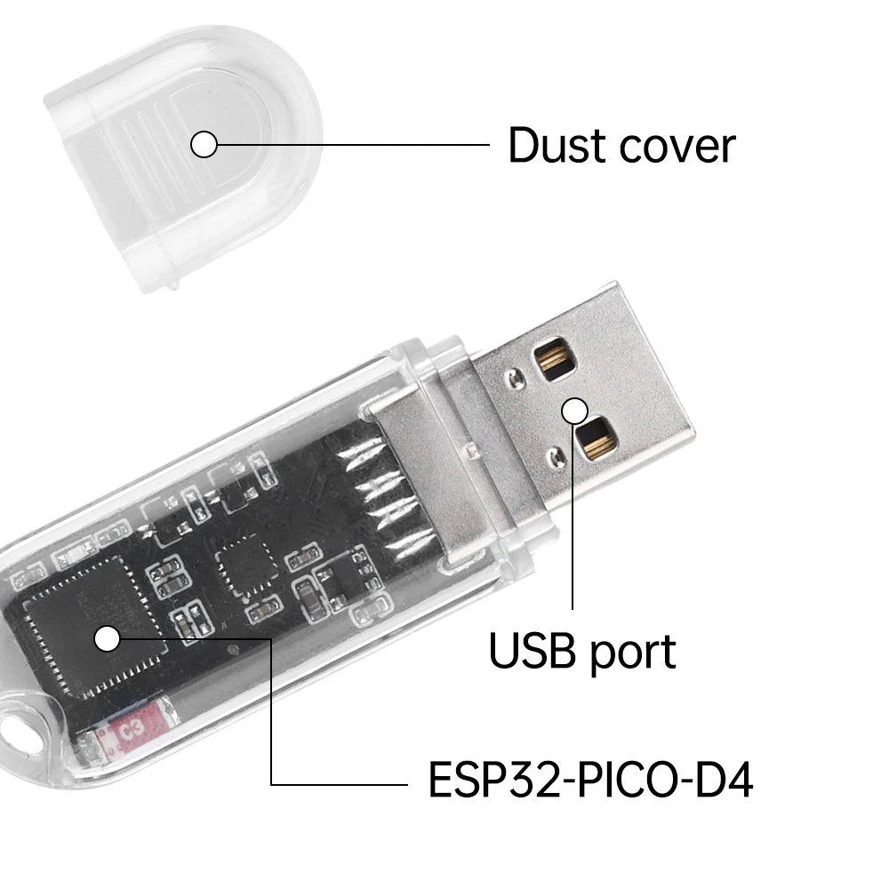 USB Dongle Wifi Plug Free Bluetooth-compatible USB Adapter ESP32 Bluetooth Gateway Development Board onboard ESP32-PICO-D4