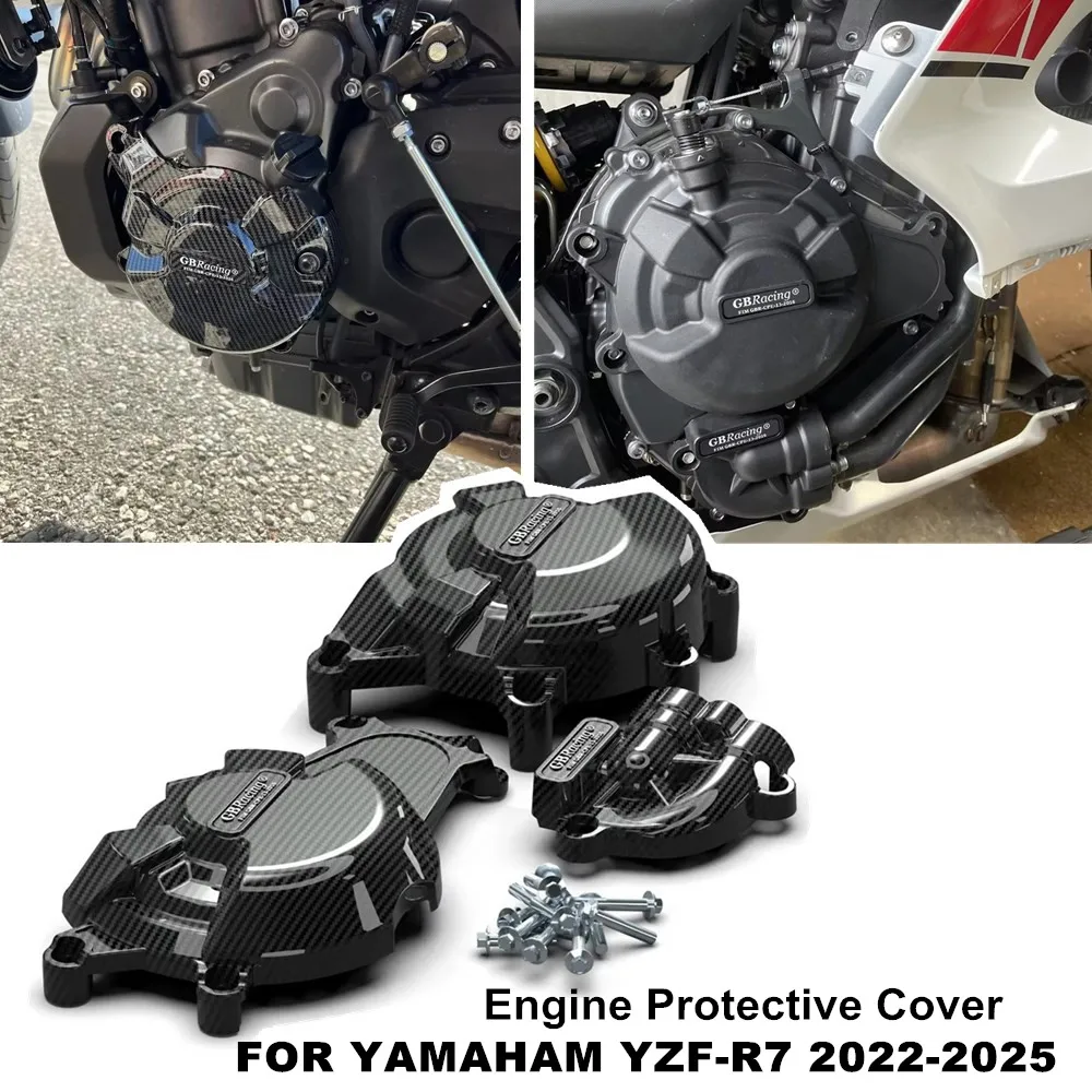 

For YAMAHA YZF-R7 R7 2022-2025 Motorcycle Engine Cover Sets Bonnet Protector Engine Cover