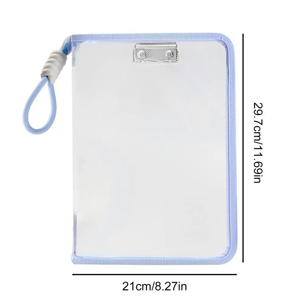 Torba na dokumenty Przezroczysta torba na dokumenty A4 z zamkiem błyskawicznym i uchwytem na biurowe artykuły szkolne Lekki organizer na dokumenty