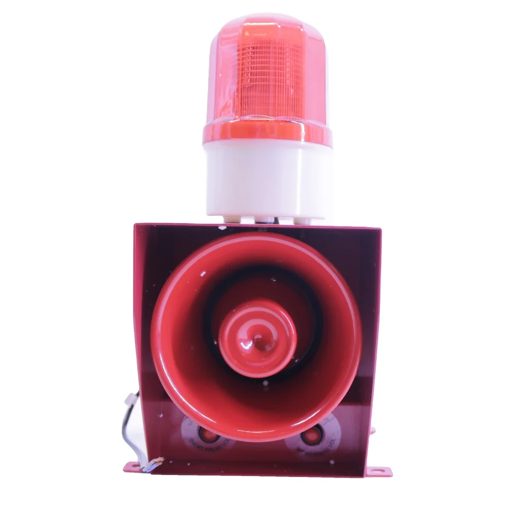 TGSG-07 Voice Alarm Siren with Sound 130dB Siren Emergency  Integration of Sound and Light Alarm