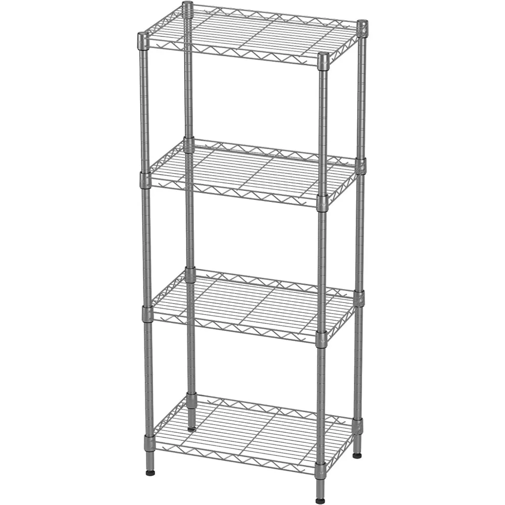 SINGAYE 4 Tier Shelf Adjustable Storage Shelf Wire Shelving,350LBS Load Capacity,Metal Storage Rack for Kitchen Office Home Stor