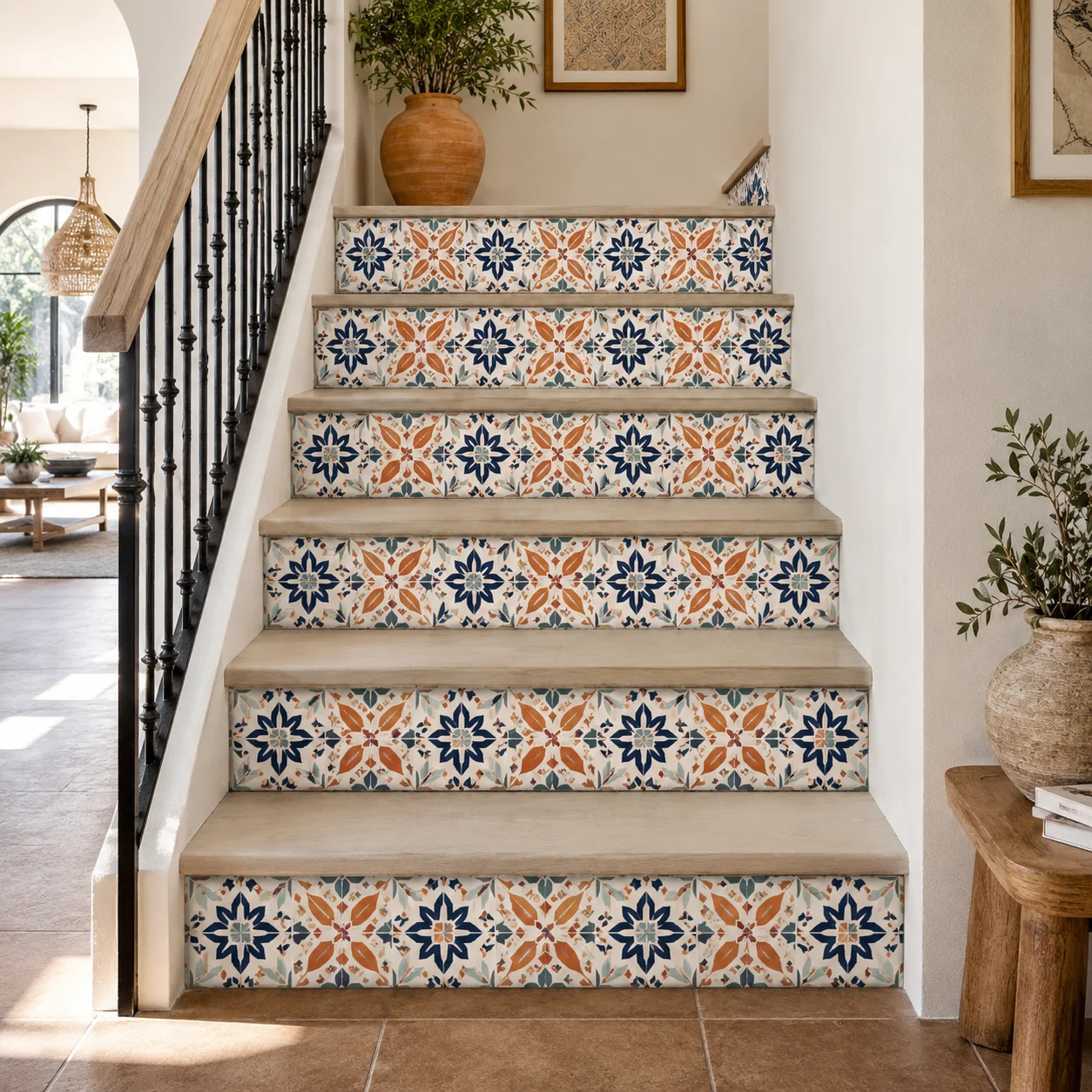 Custom Stair Riser Stickers Personalized Stair Decals Self Adhesive Waterproof PP for Steps Wall Decor Removable DIY Photo Art