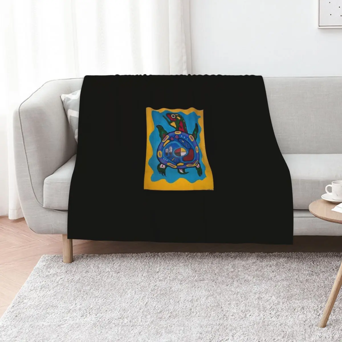 Anishinaabe turtle 2 Sticker Throw Blanket Hairys Weighted Beautifuls Camping anime Luxury Designer Blankets