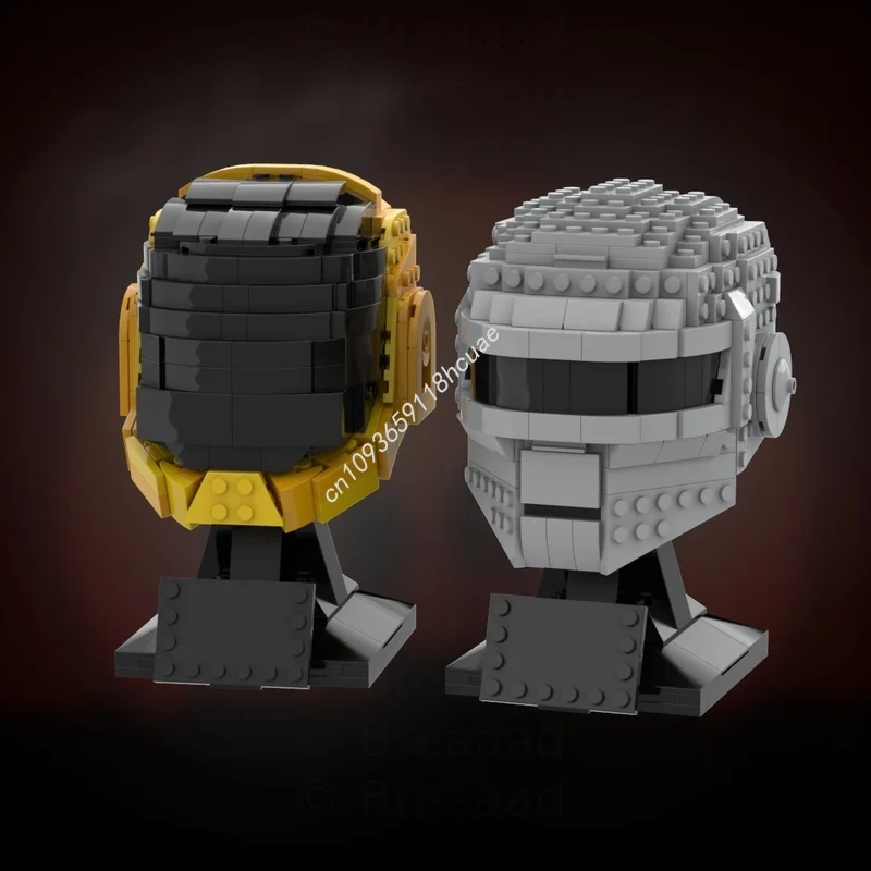 826pcs MOC Daft Punk Helmet Collection Model Building Blocks Architecture Assemble Christmas Gifts DIY Idea Toys Kids Birthday