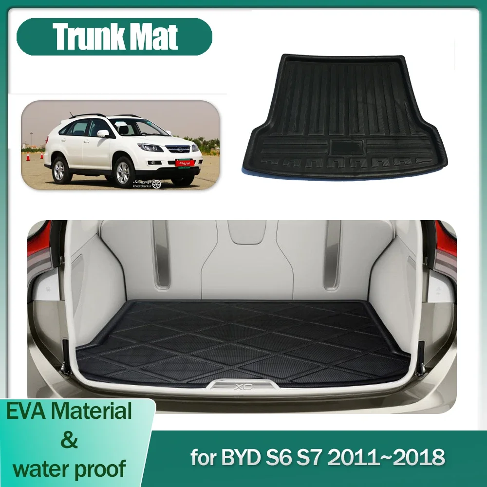 

Коврик в багажник автомобиля для BYD S6 S7 2011 ~ 2018 2012 2013 2014 2015 подставка для багажника грузовой напольный коврик для багажника водонепроницаемый чехол аксессуары