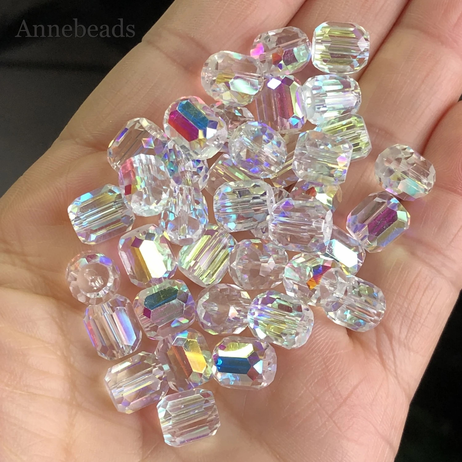 7X8MM Upscale Faceted Cylinder Import AB Austra Crystal Glass Loose Crafts Beads for Jewelry Making DIY Bracelet Accessories Ear