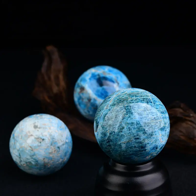 

Natural Blue Apatite Quartz Ball Stones Crystals Sphere 55mm-60mm for Gift 1pc