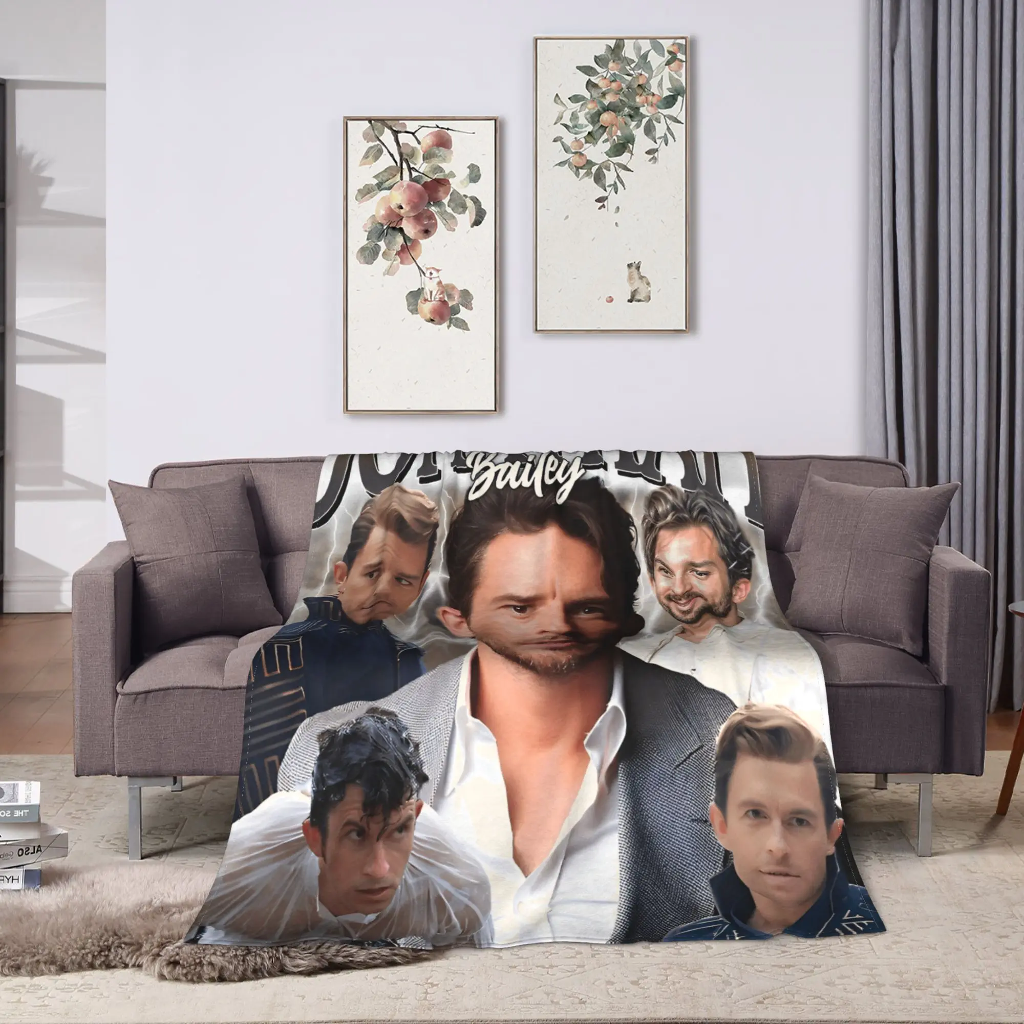 Jonathan Bailey Blanket  Warm Fluffy Plush Throw Blanket For Students Home Decor Flannel Bedspread Bed Cover