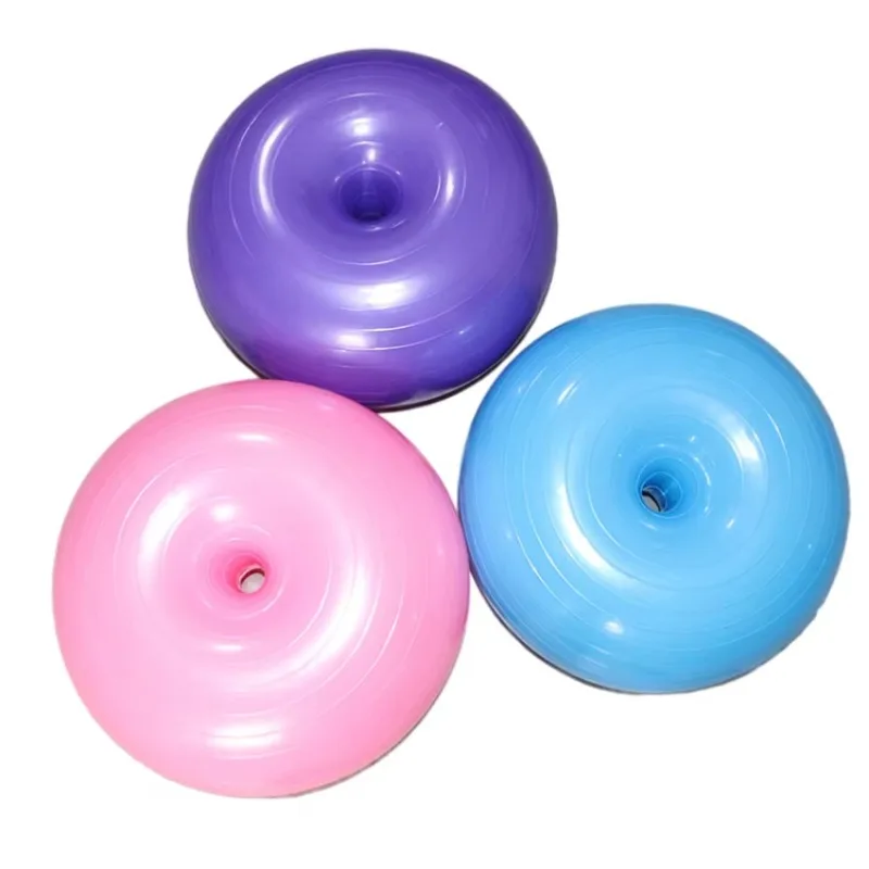 

PVC Donut Yoga Ball, Gym Fitness Exercise & Stability Training Ball, New Customised Workout Ball for Fitness Enthusiasts
