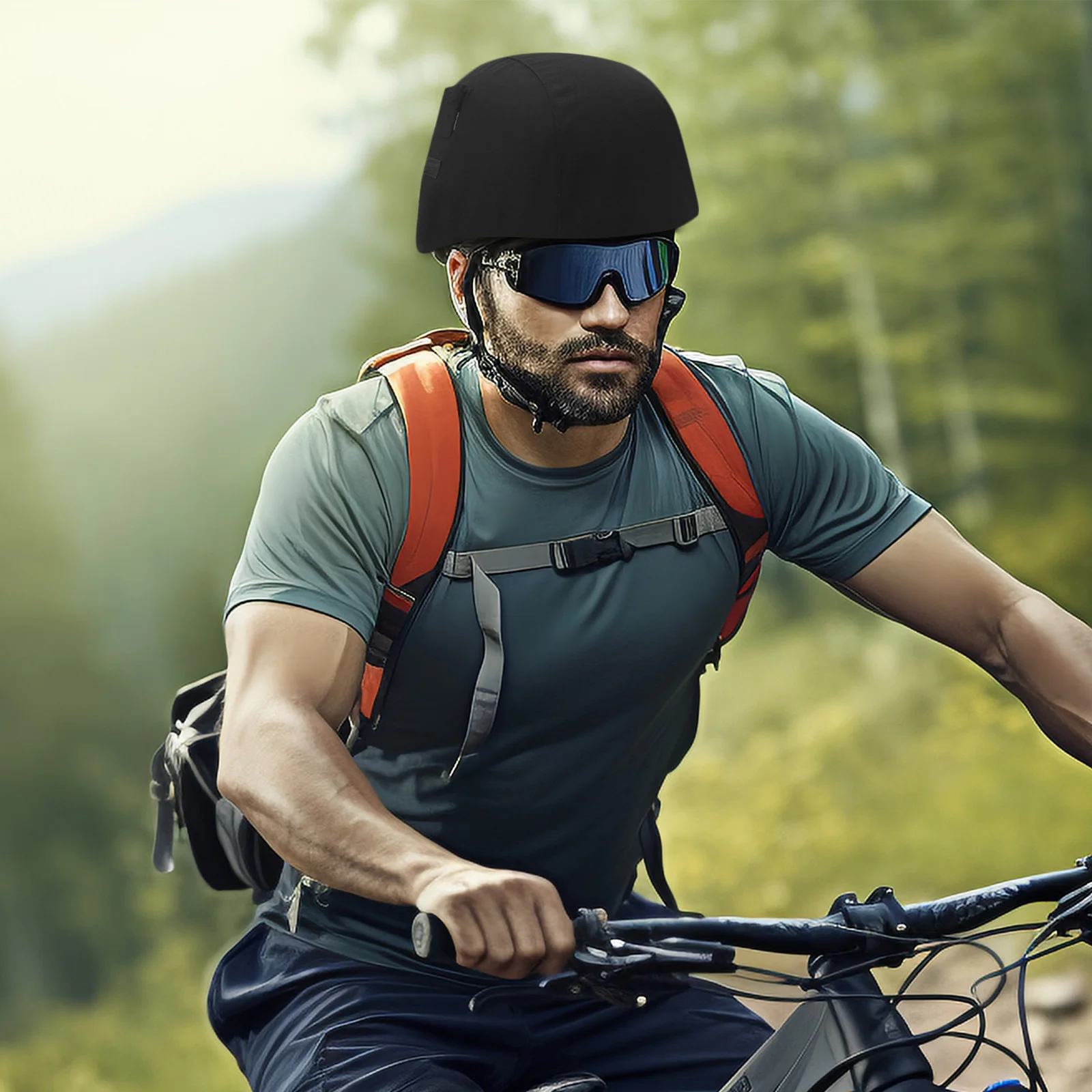 Tactical Cover Black Large Size Cloth Protector for Outdoor Sports Reflective Cycling Shield Reusable Cover Non