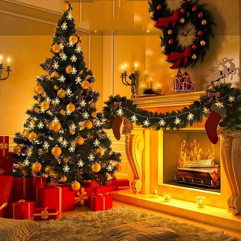 Luce 1.5M 10LED 220v fiocco di neve LED fata luci Flash String Lights batteria festa di nozze luci natalizie decorazione ghirlande