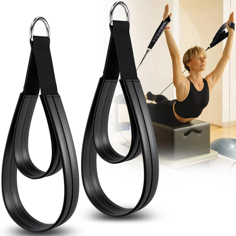 Juego de correas de doble bucle para Pilates, Kit de correas de anillo en D de Fitness, doble bucle acolchado, 2 piezas