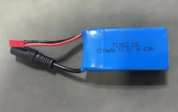 12V/11.1V 3S 1300mAh Li-po Rechargeable Battery With 5.5X2.5 Female DC Jack for SKYZONE Fatshark aomway Goggles