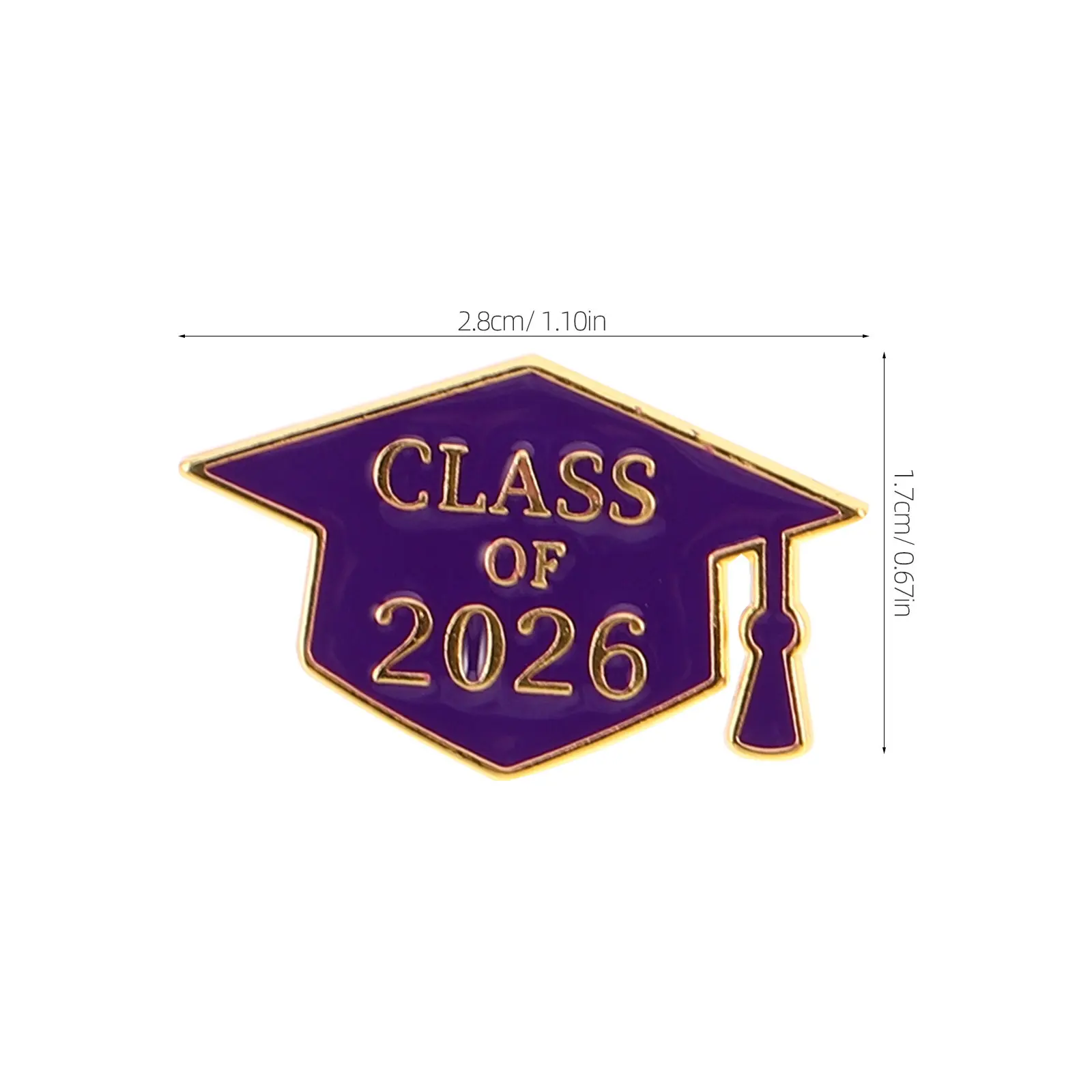 12Pcs Graduation Cap Badge Brooches Bachelor Lapel Pins for School Teacher Student Backpack Graduation Party Favor 2026