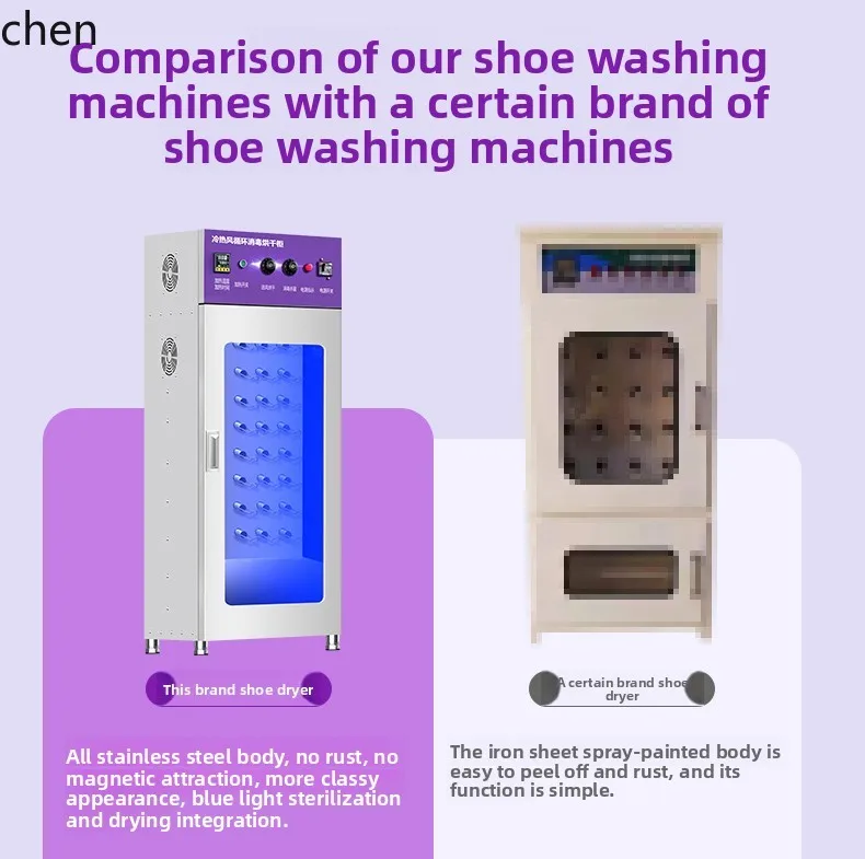 เครื่องล้างรองเท้า HTT เครื่องซักผ้าแห้ง เครื่องอบรองเท้าอัตโนมัติกึ่งอัตโนมัติอัจฉริยะขนาดใหญ่