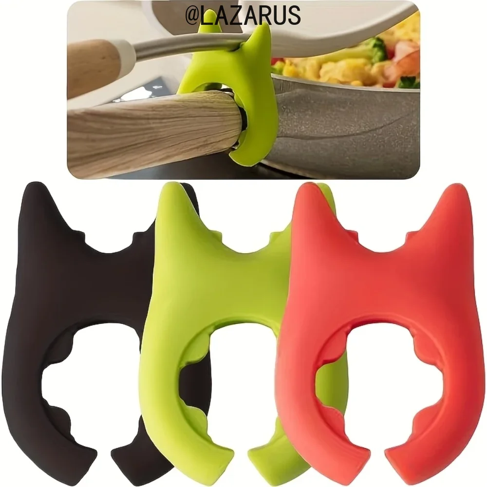 Silicone Pot Clip & Spoon Rest – Portable, Heat-Resistant, Non-Slip, Prevents Boil-Over, Holds Ladles & Lids, Outdoor & Home.