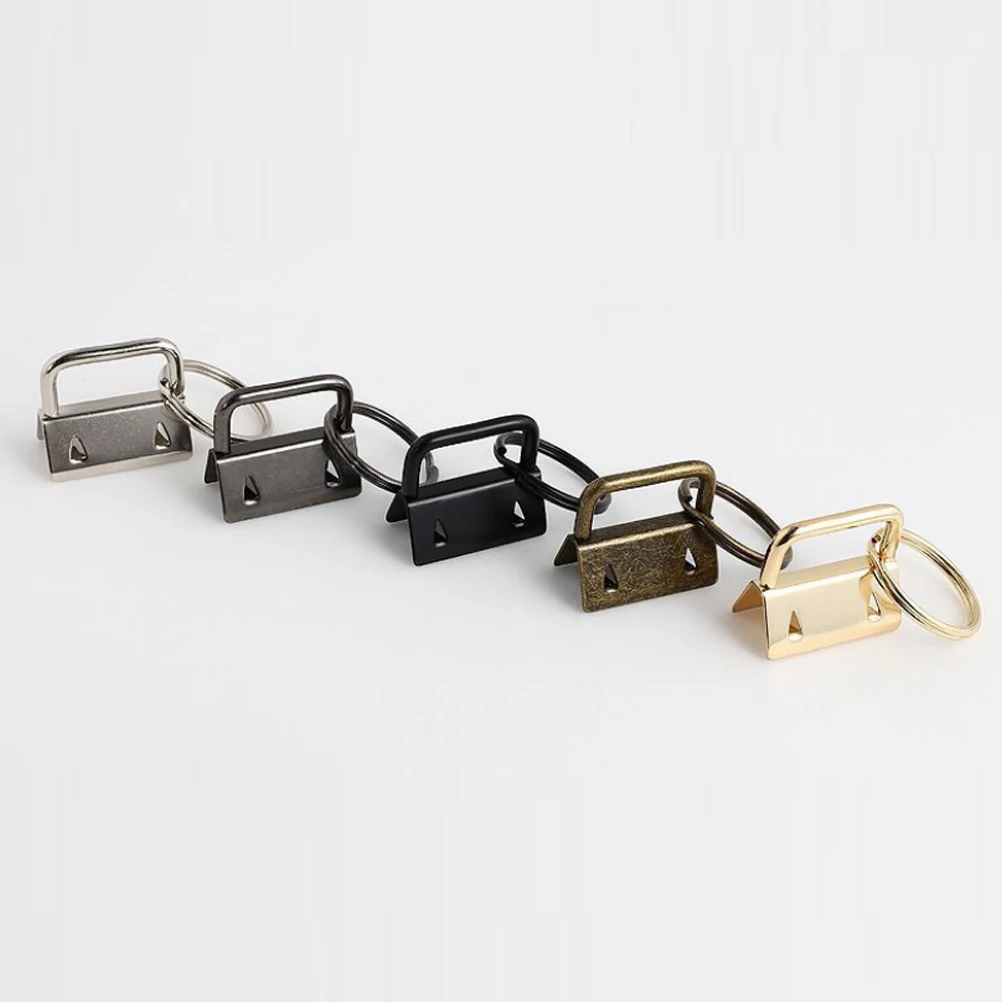 

50 шт., брелок с зажимом, фурнитура, брелок для ключей, металлический браслет, прочный, прочный, антикоррозийный, подходит для ремней, ремни для сумок