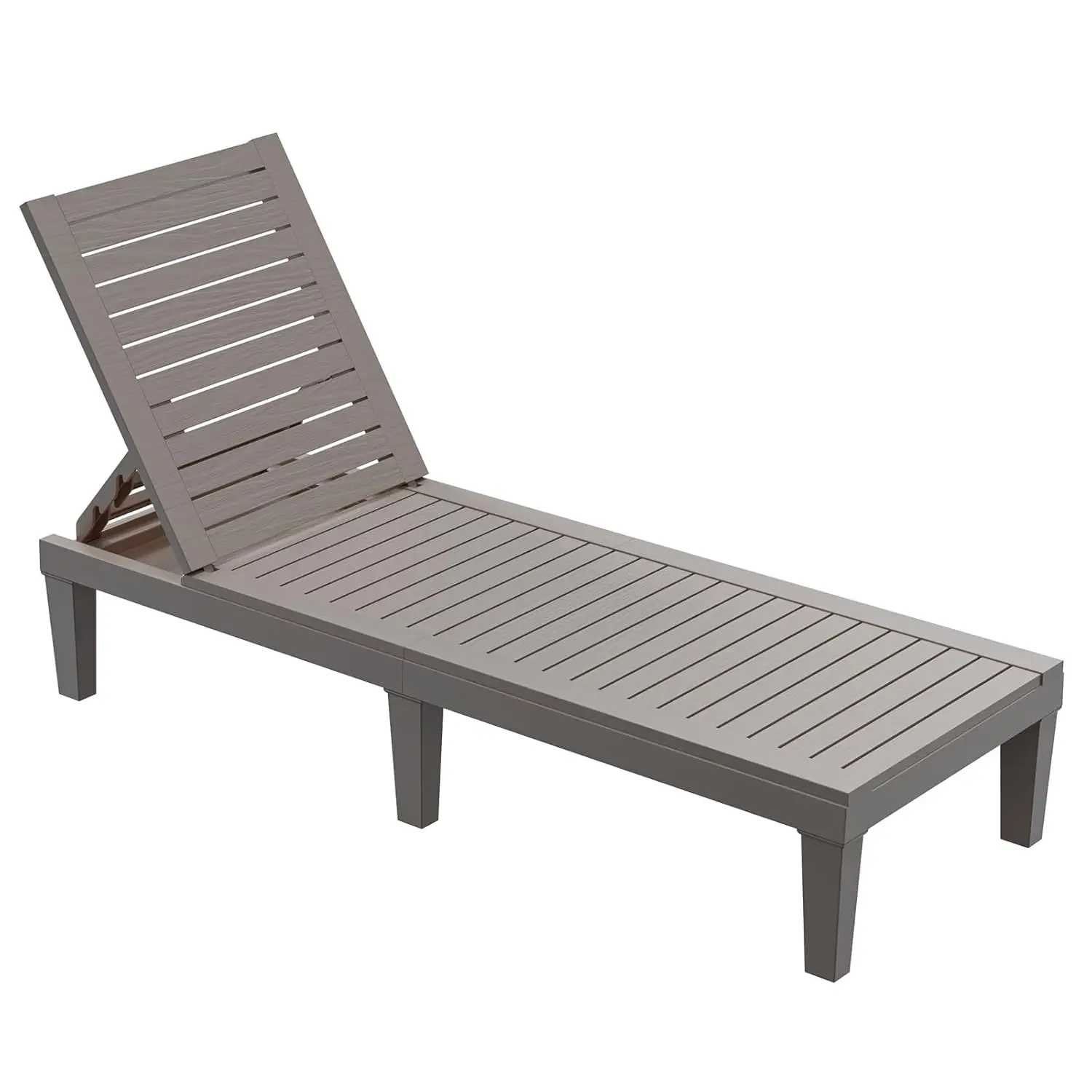 

Chaise Lounge Chair Outdoor - 5 Positions Adjustable Backrest, Waterproof, Easy Assembly, with 330lbs Weight, Customized