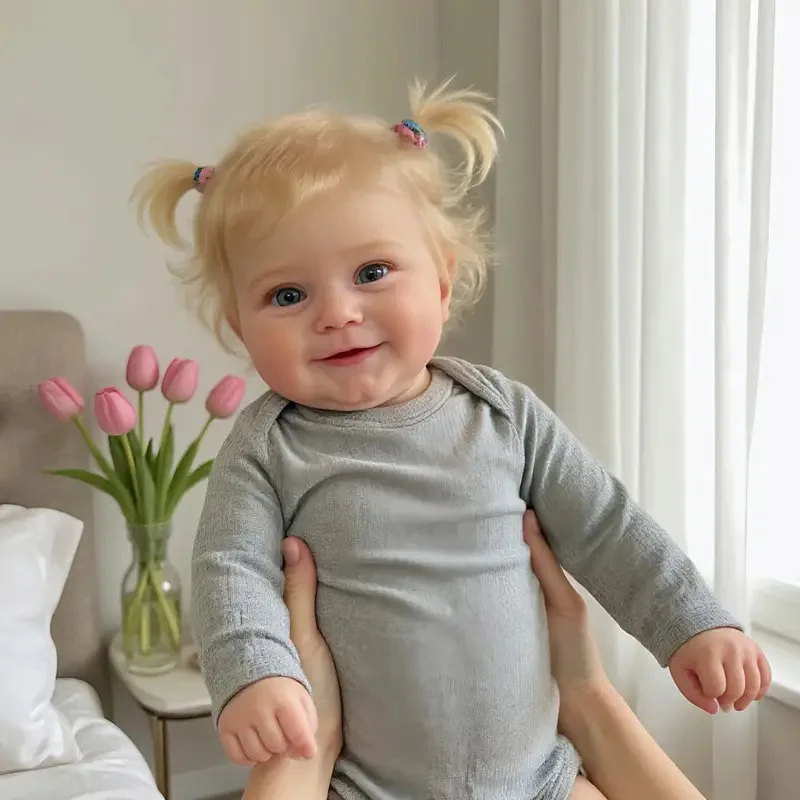 

20Inch 50cm Full Vinyl Reborn Baby Girl Doll Maddie with Rooted Blonde Hair Waterproof Bath Toy