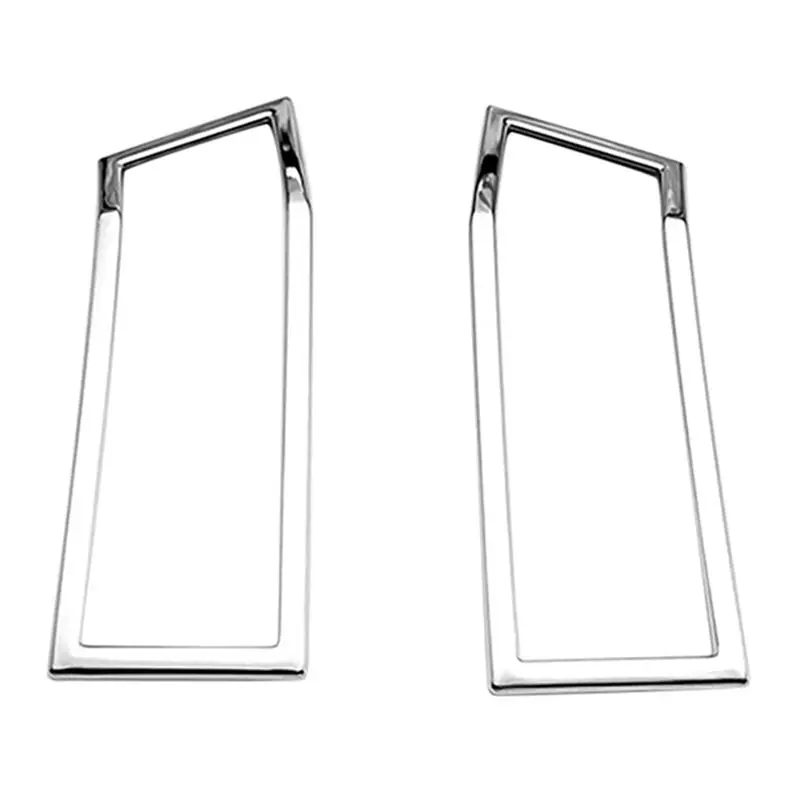 11-For Mitsubishi Delica D5 2020 2021 Car Chrome Rear Reflector Fog Light Lamp Cover Trim Bezel Frame Car Styling
