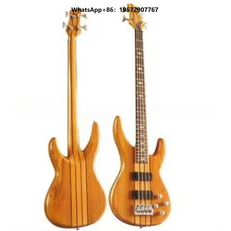 Yellow Bass Guitar Acoustic Bass Guitar clear Acrylic Bass Guitar