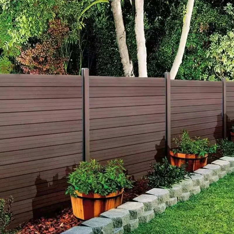 Landing Manufacturing Modern Aluminum Wood Plastic Composite Fence Garden Fence Natural Fence