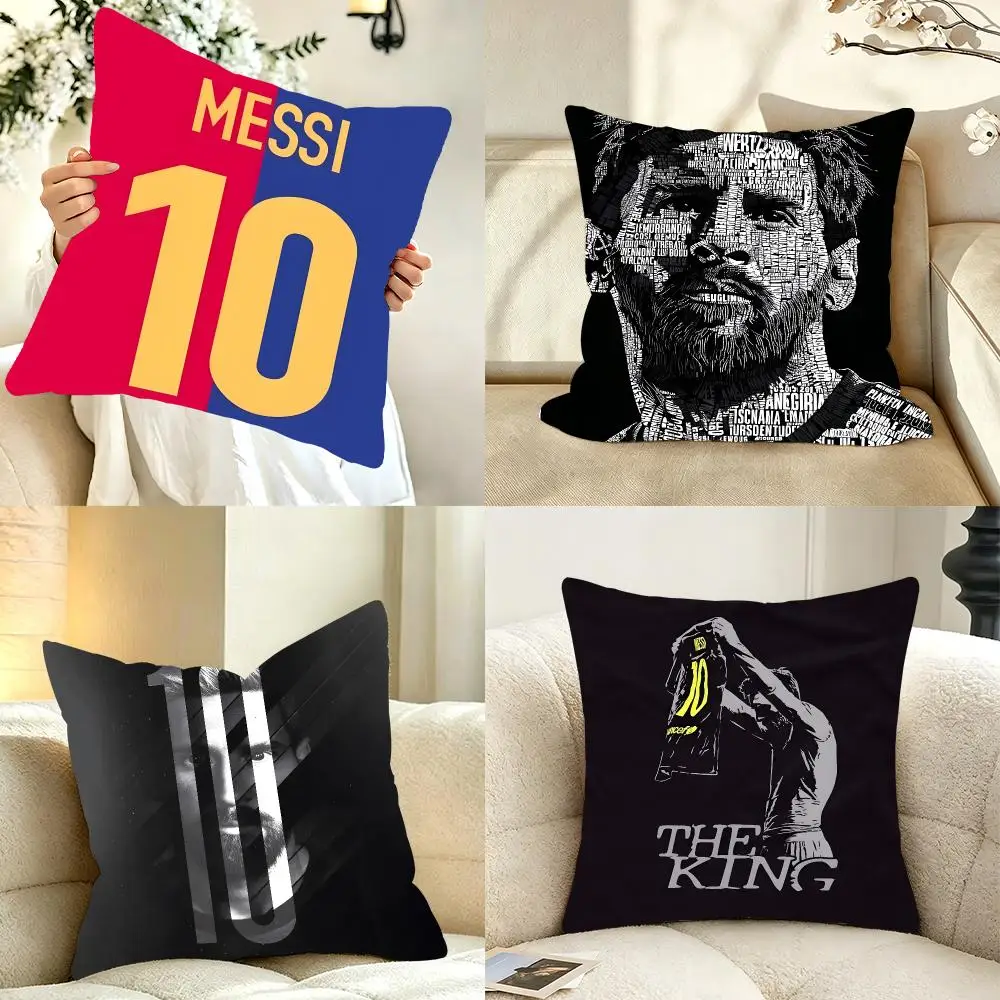 Celebrity Sport Messi Cushion Cover Bedroom bed reading backrest cushion Festive plush holiday Soft plush throw