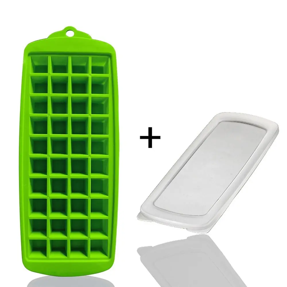 

Portable TPR Ice Cube Tray with Lid Water Sport Bottles Ice Stick Tray Mold Food Container Ice Maker Kitchen Accessories