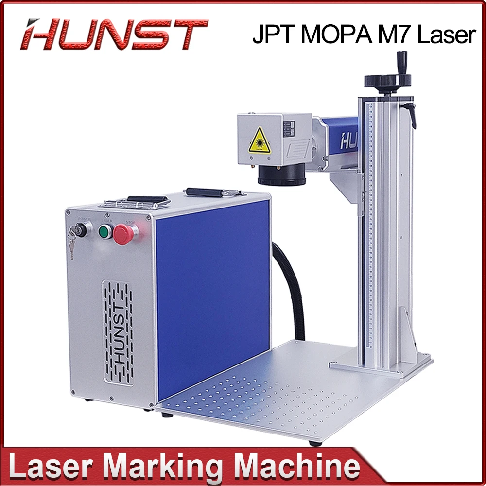 Hunst Fiber Laser Marking Machine JPT MOPA M7 20W/30W/60W/80W/100W Engraving Machine for Jewelry Steel Ring Metal Laser Cutting