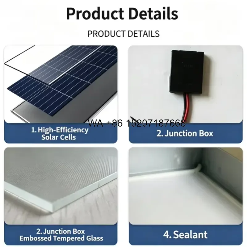 Wmwmnu for Cross-border Hot-selling Flexible Solar Panel 150W Bendable Photovoltaic Module Lightweight Thin Car Tent Outdoor