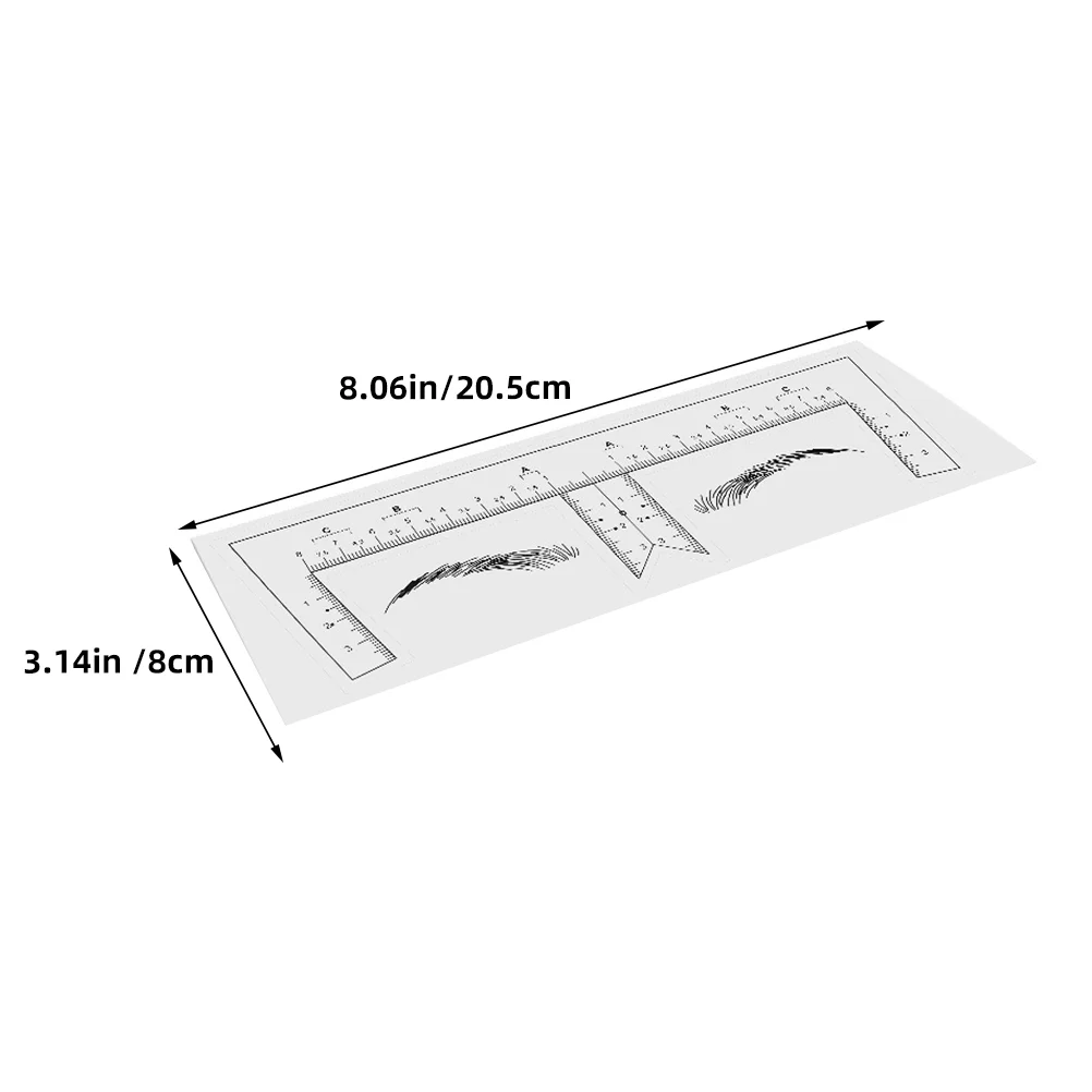 Eyebloguging-Règle de mesure, modèle de coupe, outil de maquillage, 10 pièces