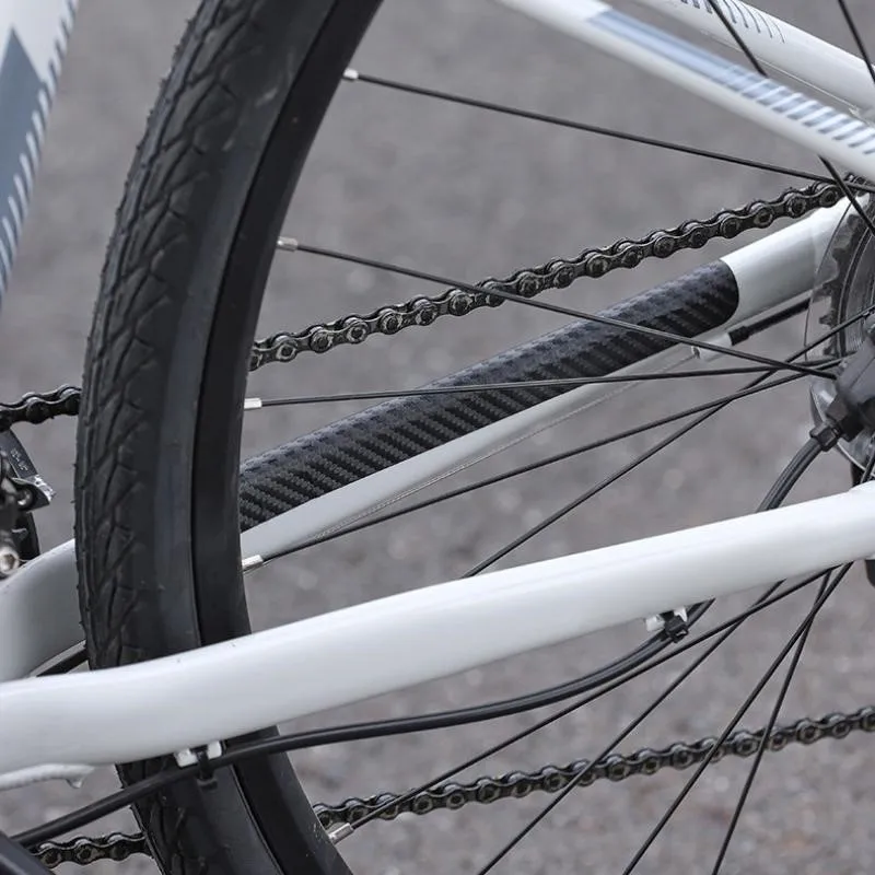 1set Bicycle Chain Protector Carbon Fiber Cycling Frame Chain Stay Posted Protector MTB Chain Care Guard Cover Bike Accessories