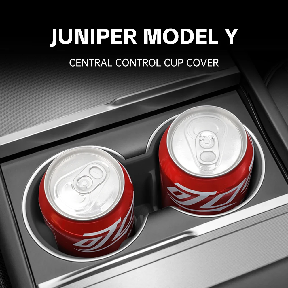 

Silicone Center Console Cup Holder Insert for New Tesla Model Y Juniper 2025+/Model 3 Highland 2024+ Anti-Slip Dust