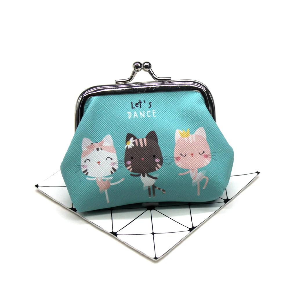 Cute Cartoon Cat Hasp Change Purse Clutch Money Bags Zero Wallet Coin Purses Mini Wallets Keys Bags