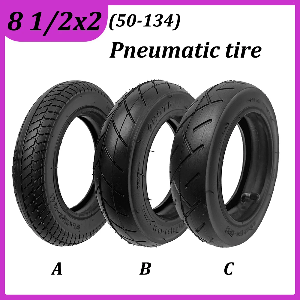 8 1/2x2(50-134) Tire for Vsett Macury Zero 8/9 Light Electric Scooter Baby Carriage 8.5x2 Inch Inner Outer Tube Pneumatic Tyre