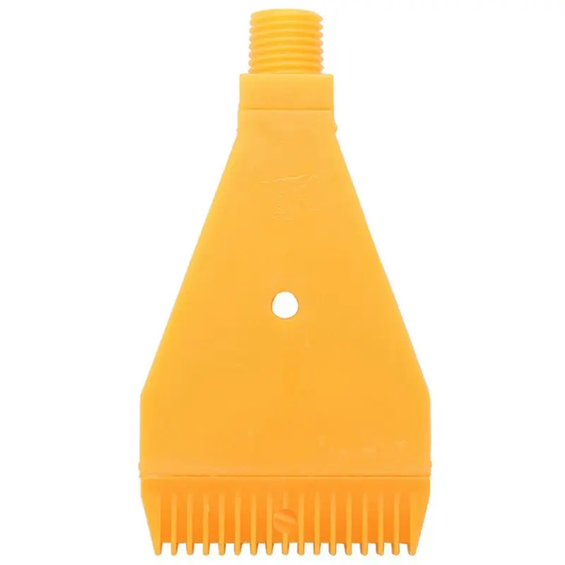 A74E-8X 1/4BSP Male Thread ABS Single Hole Air Blow Off Flat Jet Nozzle Yellow