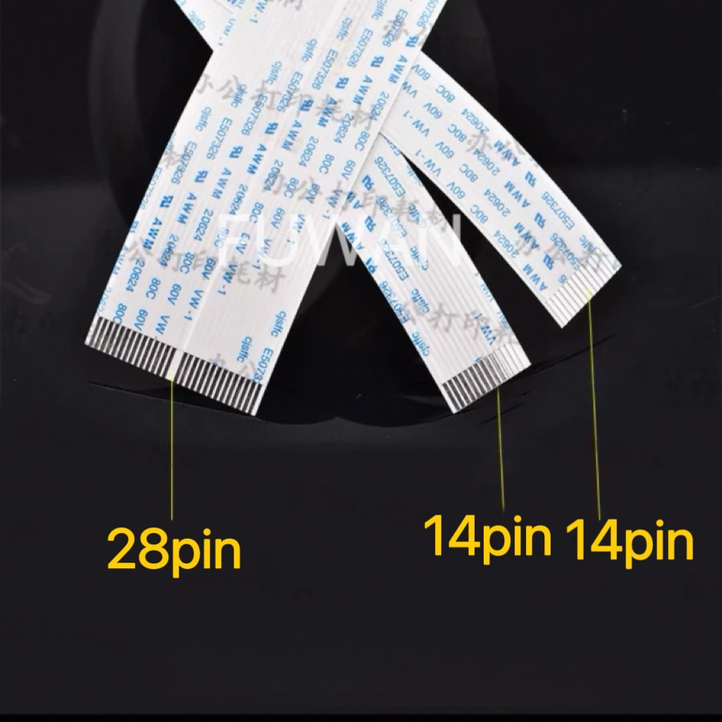 10PCS printer head cable XP600 printhead data cable 28 pins 40cm 60cm FFC flat cable Bifurcation cable printers