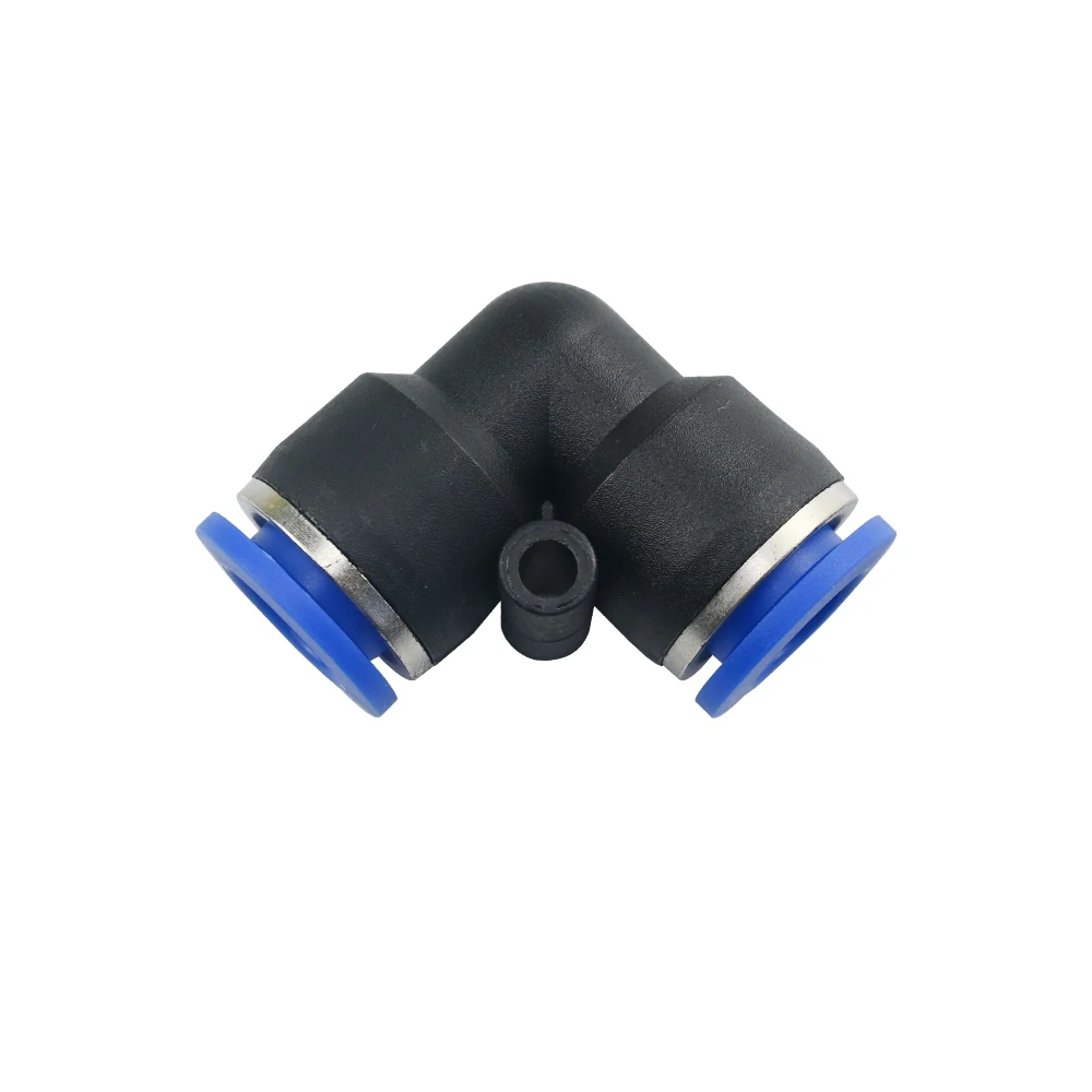 6mm/8mm/10mm/12mm Pneumatic Fittings PV series 4 6 8 10 12MM OD L Type Flow Speed Tube Plastic Quick Degree Elbow Air Connectors