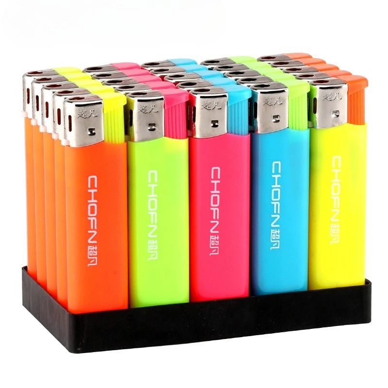 

50pcs disposable lighter open flame household wholesale windproof, cigarette lighter, outdoor survival, gas, barbecue, candle