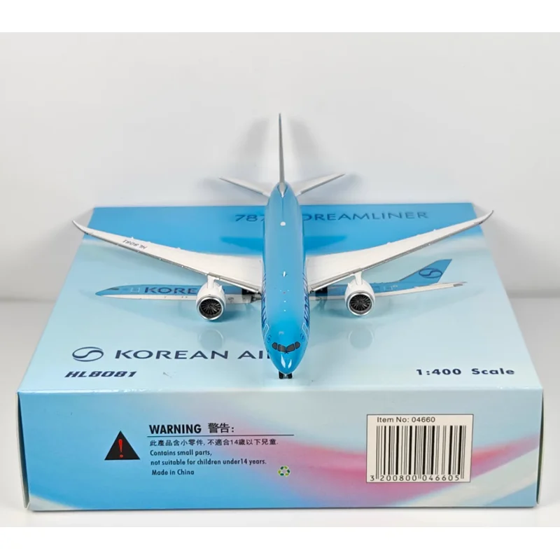 فينيكس 1/400 مقياس الهواء الكوري B787-9 HL8081 نموذج طائرة مصنوع من خليط معدني قابل للجمع عنصر ديكور #2
