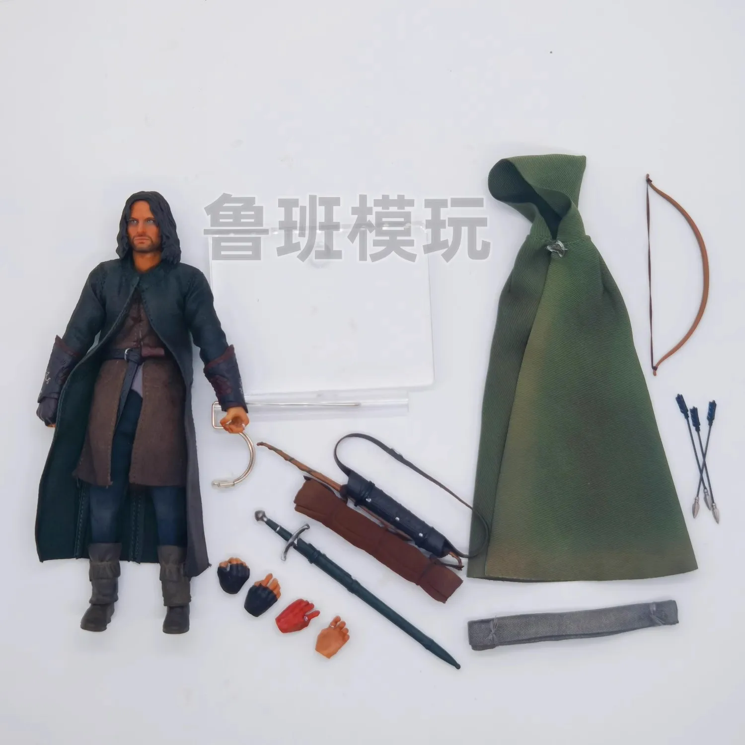 

Miniwork 1/12 Soldier Aragon Cloak Hand Type Model Toy For 6'' Action Figure Body In Stock