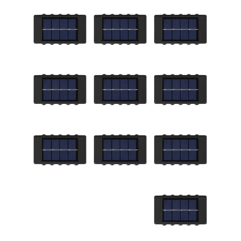 ABUG-10X Solar Outdoor Wall Light Waterproof Garden Decor Lights Up Down Light Wall External Wall Washer Solar Lamp