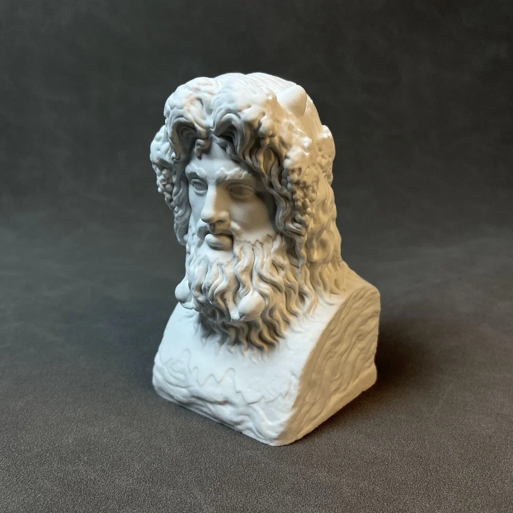Poseidon Neptune Retro Roman Art Plaster Figure Statue Desktop Wine Cabinet Bookshelf Decorative Ornament Sculpture Ceremony