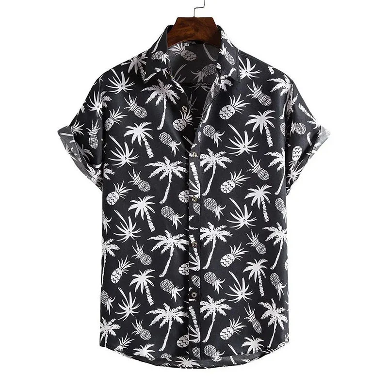 

Plants Leaves Graphics Shirts For Men Kids 3D Print Hawaiian Beach Shirt Short Sleeve Fashion Lapel Blouse Tops Clothing