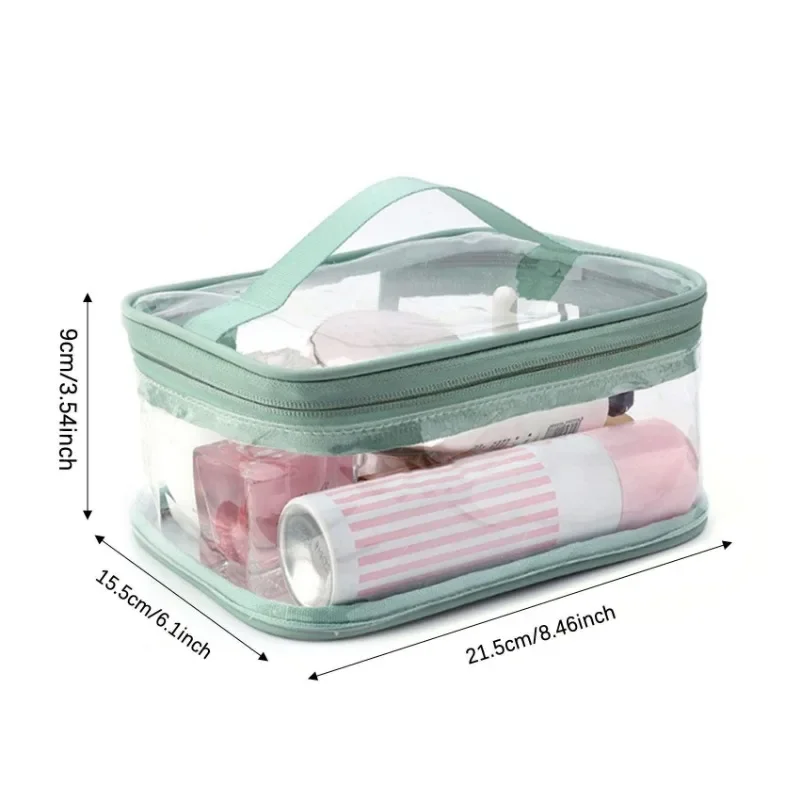 Makeup Bag Transparent Handheld Travel Pvc Toiletries Bag Waterproof Storage Bag Toiletries Storage Bag  And Travel Supplies