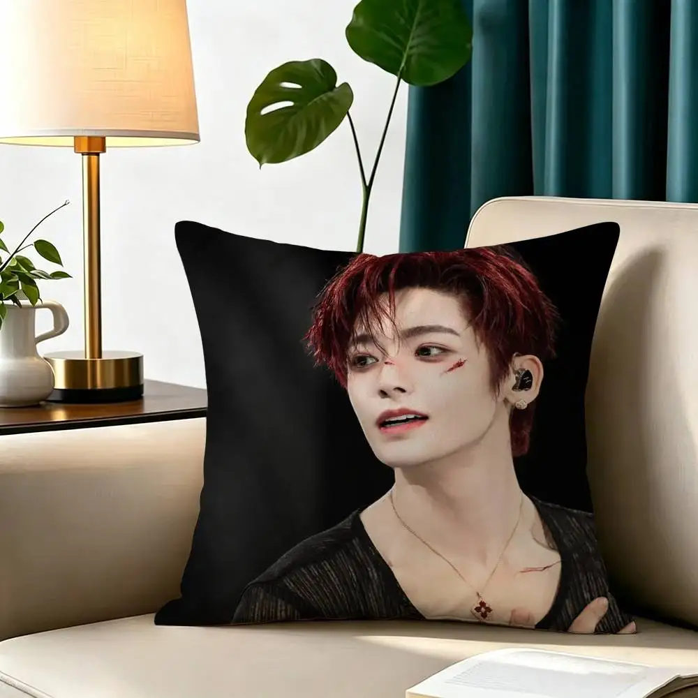 C-Chinese Actor Neo Hou Minghao  Pillow Case Square Double-Sided Sofa Cushion Cover Bedroom Bedside Pillow
