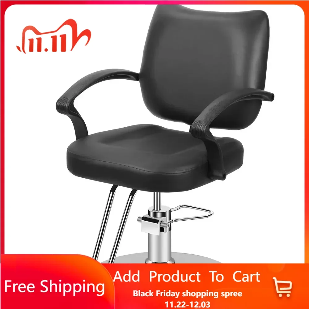 Hydraulic,Barber Chair,Heavy-Duty Swivel Shampoo Styling Chairs, Max Load Weight 330 lbs, Beauty Salon Equipment