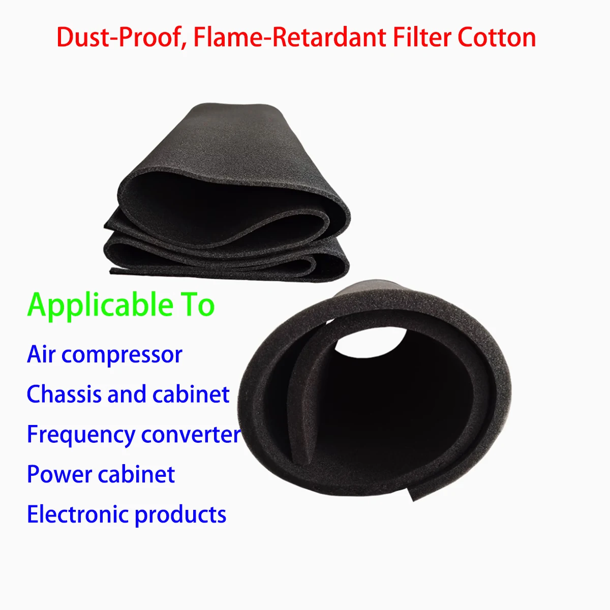 Filtro in Schiuma Poliuretanica 10-60ppi, Foglio di Spugna Ignifuga per Sistemi HVAC, Compressori d'Aria e Ventilazione, Tagliabile su Misura