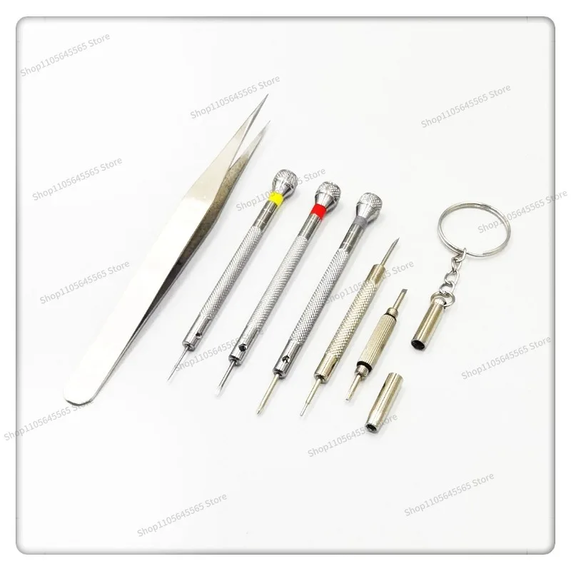 For watch repair tools 6-piece set tools, screwdriver, tweezers, raw ear set tools