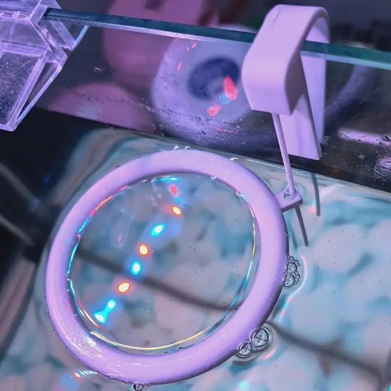 Adjustable Floating Anti-Scatter Aquarium Feeder Ring Ensures Clean Feeding in Fish Tanks